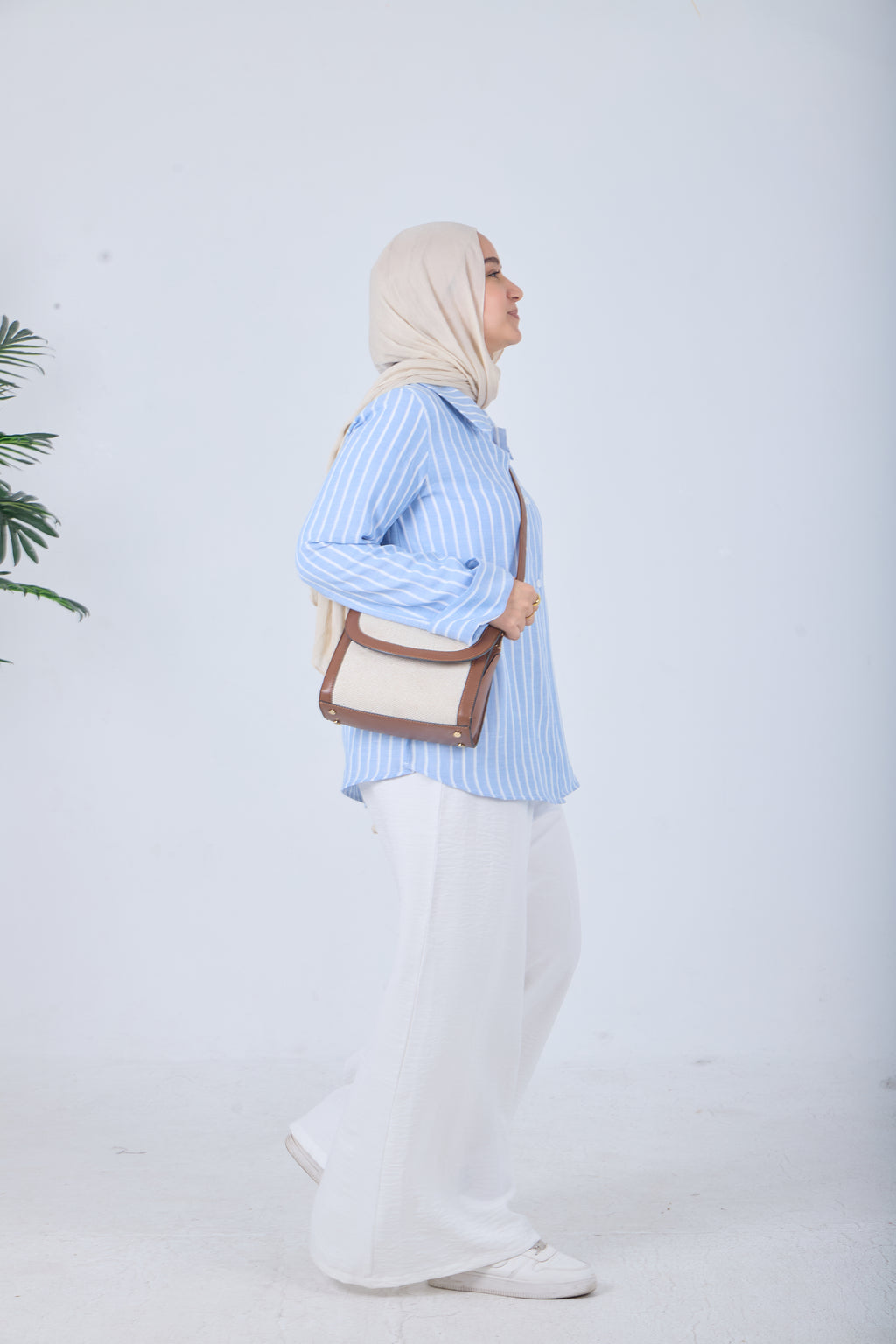 White Wide Leg Linen Pants